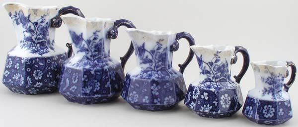Jugs or Pitchers set of 5 c1900